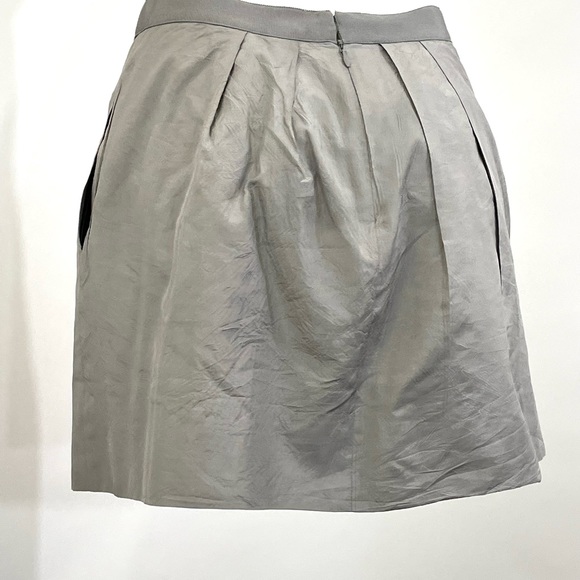 J. Crew Grey Linen Silk Pleated Mini Skirt - Picture 8 of 12
